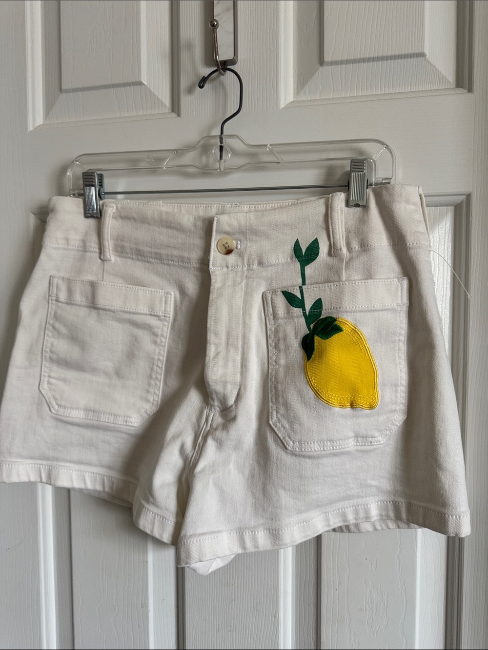 Maeve The Colette White Lemon Shorts - Size 31 - Picture 2 of 3